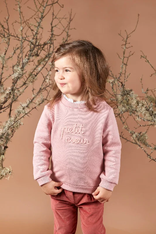 organic cotton women cardigan for an eco - friendly choiceSweat-shirt - Molleton rose moyen organic cotton women cardigan for an eco - friendly choiceSweat-shirt - Molleton rose moyen