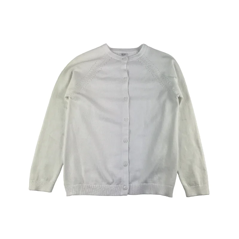sequin embellished women cardigan for special occasionsVery Cardigan Age 9 White Plain Button Up sequin embellished women cardigan for special occasionsVery Cardigan Age 9 White Plain Button Up