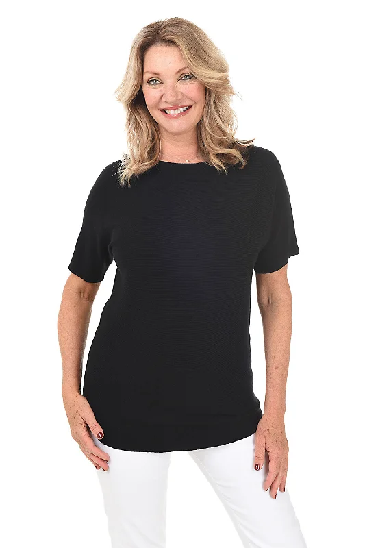 Mock Neck Women's Alpaca Wool Sweaters in Earth TonesButton-Back Short Sleeve Sweater