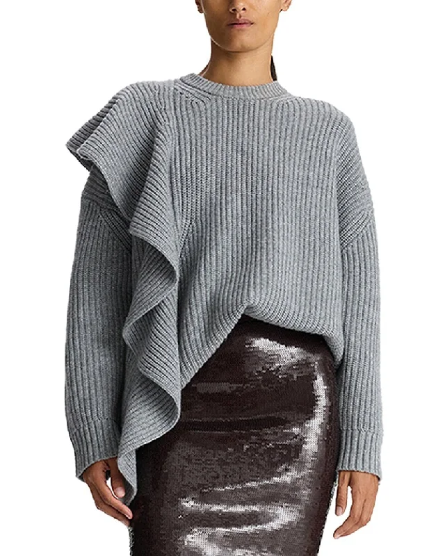 Sleeveless Women's Silk - Trimmed Sweaters for SummerA.L.C. Mabel Wool & Cashmere-Blend Sweater