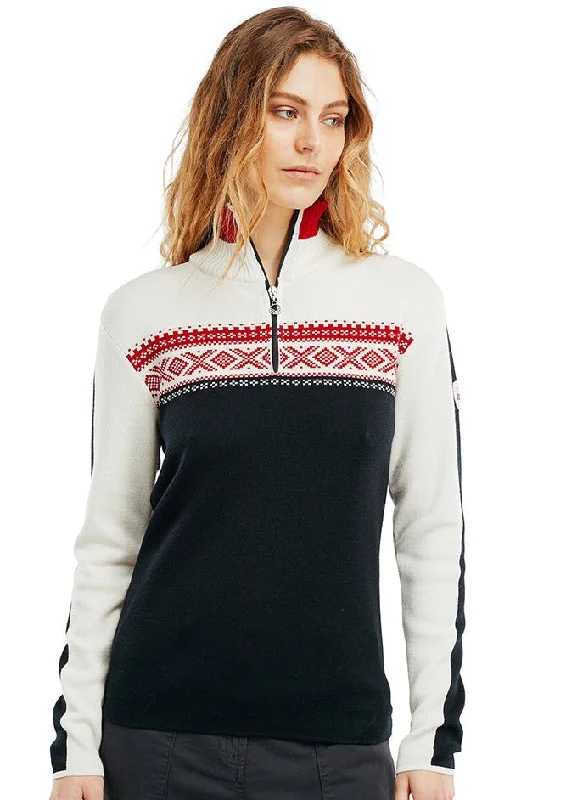 Plus Size Women's Oversized Chunky Knit SweatersDale of Norway - Dystingen Women's Sweater - Black and red