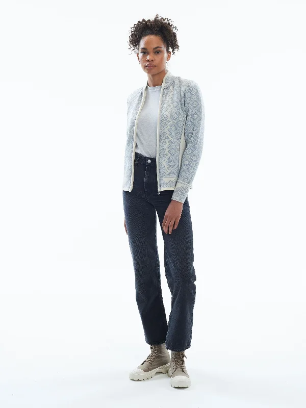 Plus Size Women's Oversized Chunky Knit SweatersDale of Norway - Christiania Women's Jacket - Metal Grey