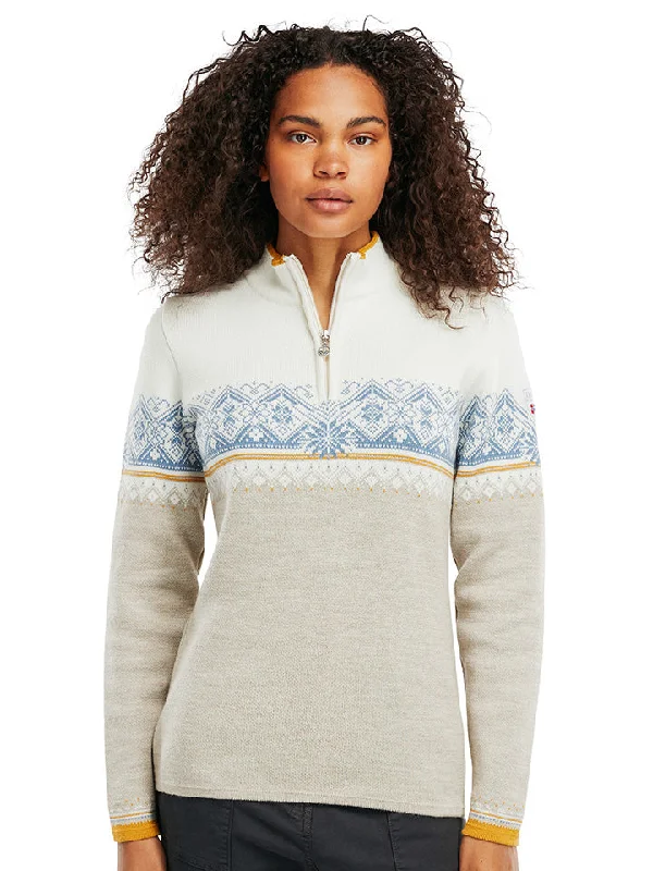 Plus Size Women's Belted Cable Knit SweatersDale of Norway - Moritz Women's Sweater - Sand