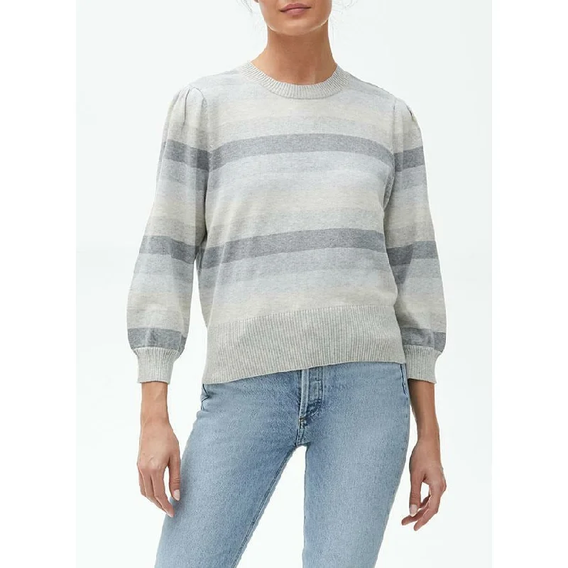 Short Sleeve Women's Cotton Blend Sweaters in Pastel ColorsDolly Puff Sleeve
