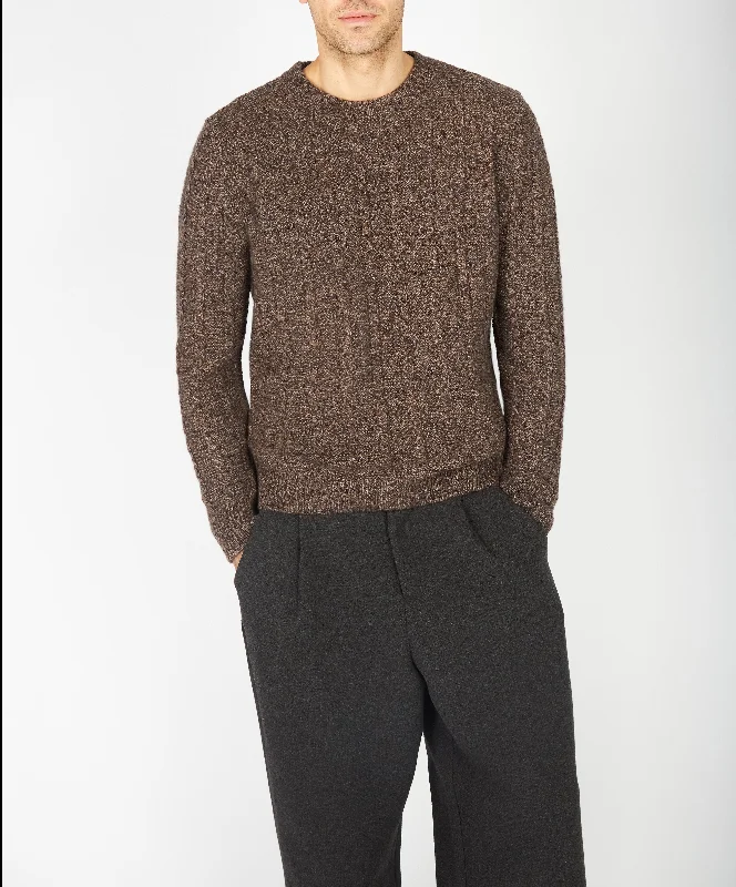 Tie - Front Women's Lambswool Sweaters in Pastel HuesIrish - Sudbury Crew Neck Sweater - Shadow