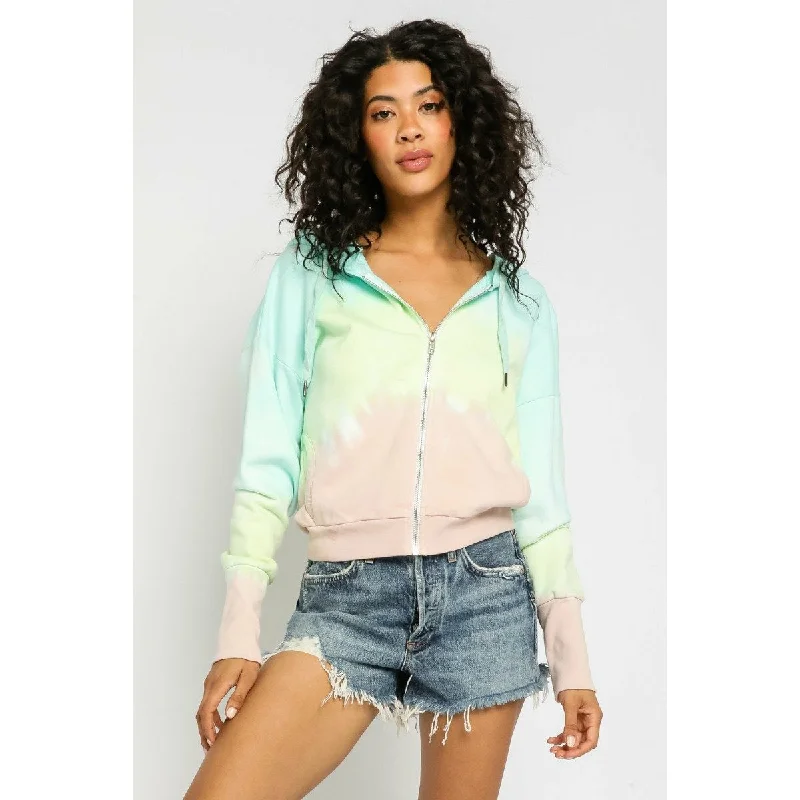 Cropped Women's Angora Blend Sweaters for a Trendy LookRainbow Ombre Tie Dye Hoodie