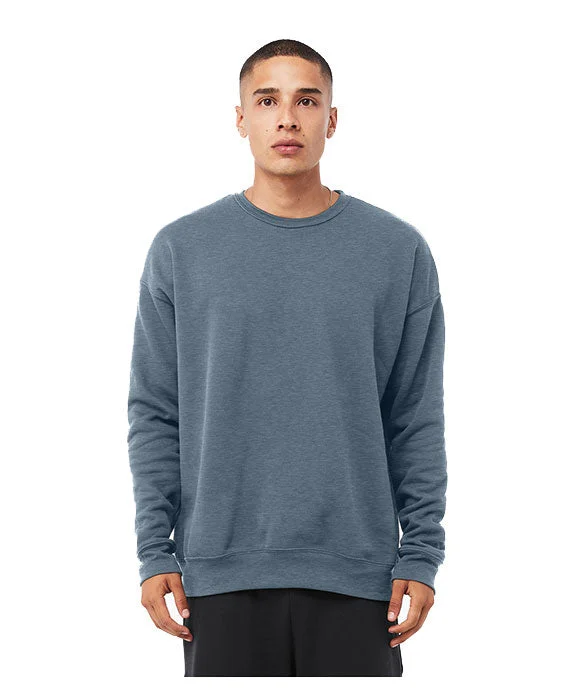 Women's color - block hoodie combining bold hues for a fashion - forward statement3945 - Bella + Canvas Unisex Drop Shoulder Fleece Sweatshirt | Heather Slate