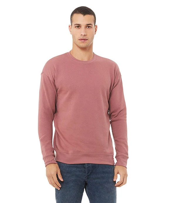 Women's long - sleeve cropped sweatshirt with ribbed cuffs for a snug fit3945 - Bella + Canvas Unisex Drop Shoulder Fleece Sweatshirt | Mauve
