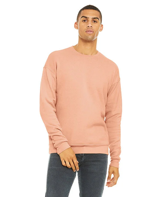 Women's pullover hoodie with a side slit for a modern and relaxed fit3945 - Bella + Canvas Unisex Drop Shoulder Fleece Sweatshirt | Peach