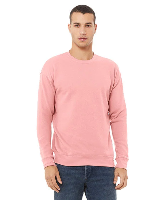 Women's graphic - printed sweatshirt featuring floral patterns for a feminine touch3945 - Bella + Canvas Unisex Drop Shoulder Fleece Sweatshirt | Pink