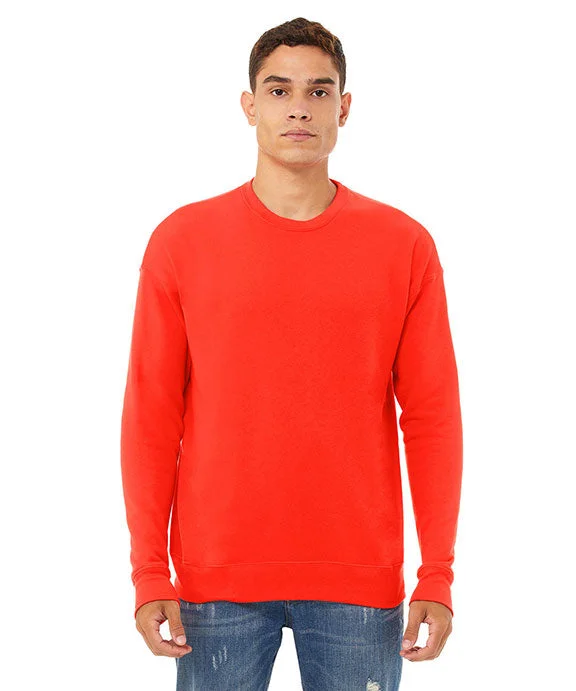Women's zip - up sweatshirt in pastel blue for a soft and stylish outfit3945 - Bella + Canvas Unisex Drop Shoulder Fleece Sweatshirt | Poppy