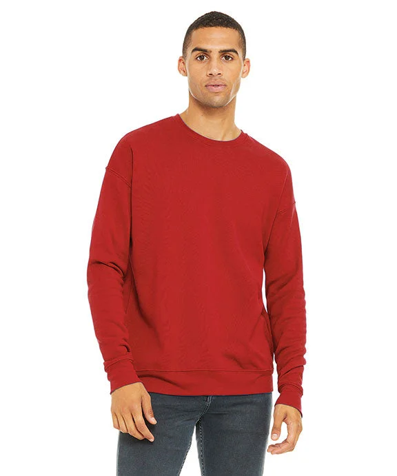 Women's hoodie with a glittery print for a glamorous and sparkly appearance3945 - Bella + Canvas Unisex Drop Shoulder Fleece Sweatshirt | Red