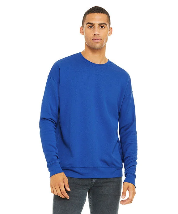 Women's oversized cropped hoodie with drawstrings for a trendy look3945 - Bella + Canvas Unisex Drop Shoulder Fleece Sweatshirt | True Royal