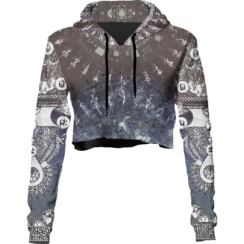 Women's tie - dye hoodie in bright colors for a retro and eye - catching styleAlchemy Crop Hoodie