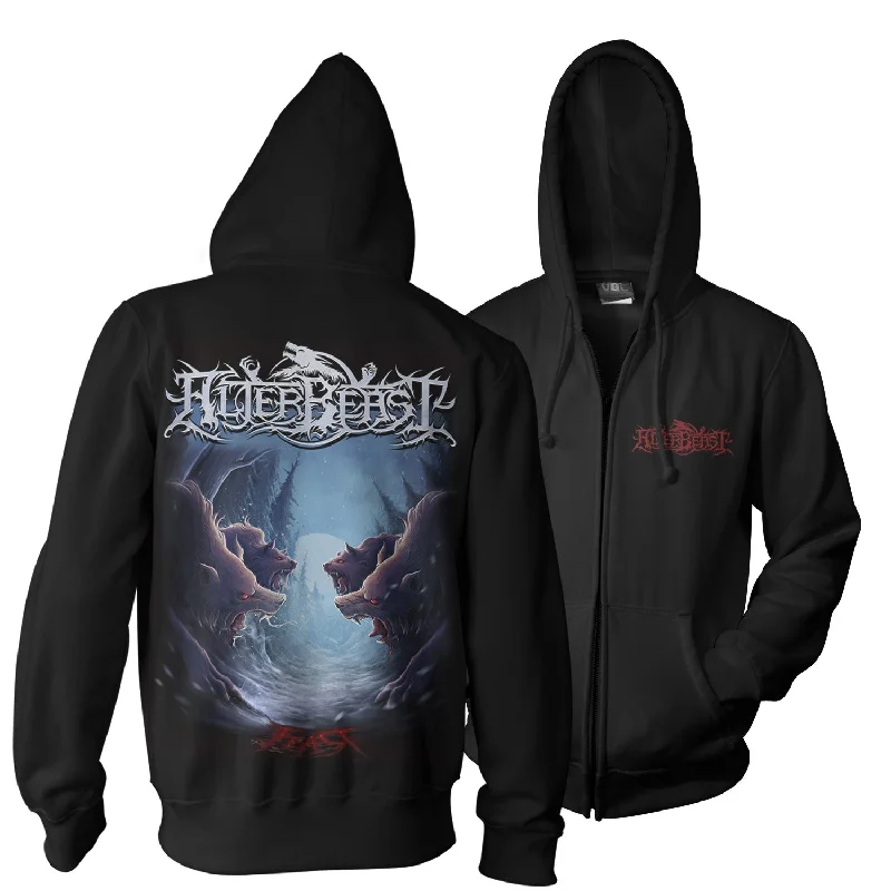 Women's tie - front hoodie in a lightweight fabric for summer layeringAlterbeast "Feast" Zip Hoodie