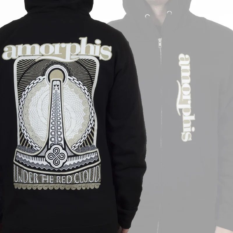 Women's tie - dye hoodie in bright colors for a retro and eye - catching styleAmorphis "Under the Red Sun" Zip Hoodie