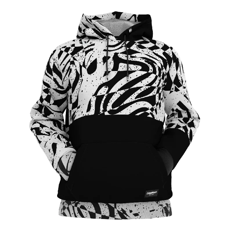 Women's fleece - lined hoodie with thumbholes for warmth in winterCheck-Crash Hoodie