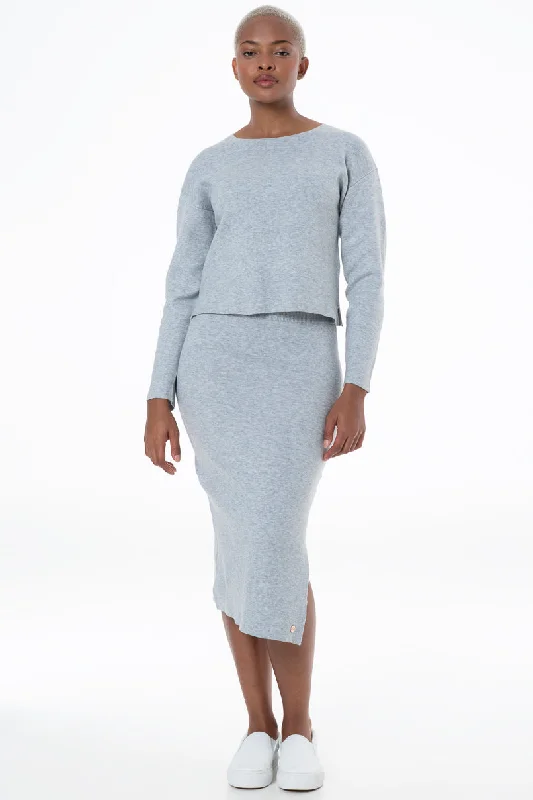 Women's cropped satin jackets in pastel shades for a glamorous evening outCrew Neck Jersey _ 145677 _ Grey