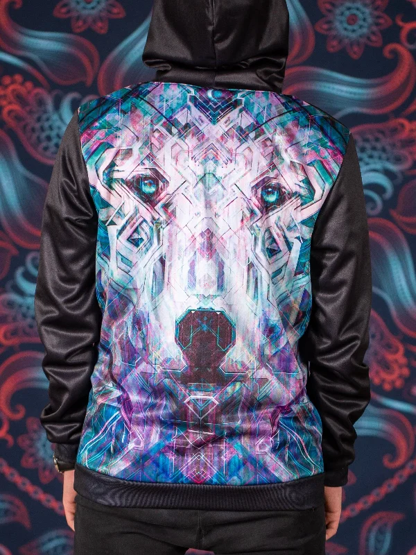 Crystal Wolf Back Panel Unisex Hoodie