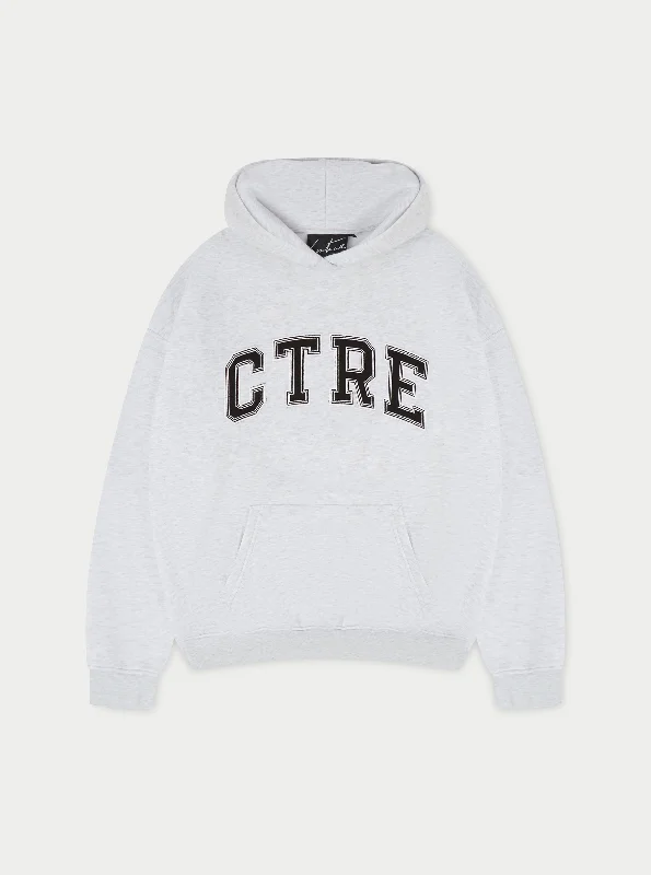 Women's crew - neck sweatshirt in a heather gray shade for a classic and versatile optionCTRE OVERSIZED HOODIE - GREY MARL