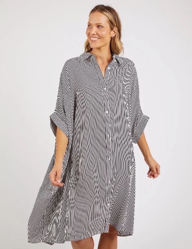 Mermaid - Style Women Dress with a Fitted Silhouette for Special OccasionsElm Luna Dress Navy/White Stripe
