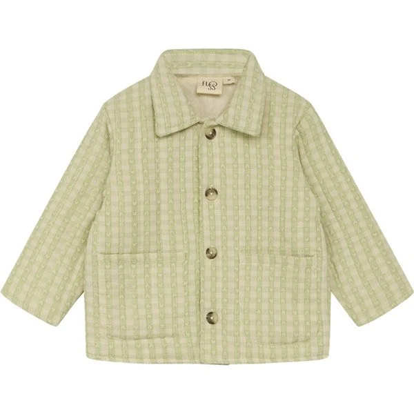 Women's double - breasted tweed jackets in classic colors for a sophisticated office lookFlöss Stella Jacket Lime Gingham