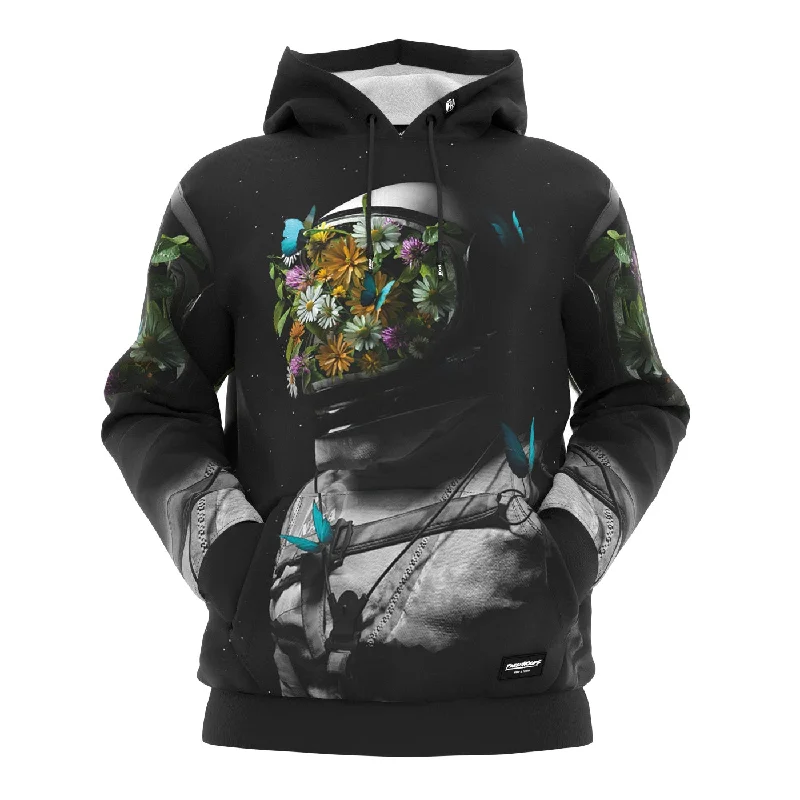 Women's pullover hoodie with a side slit for a modern and relaxed fitFlower Face Hoodie