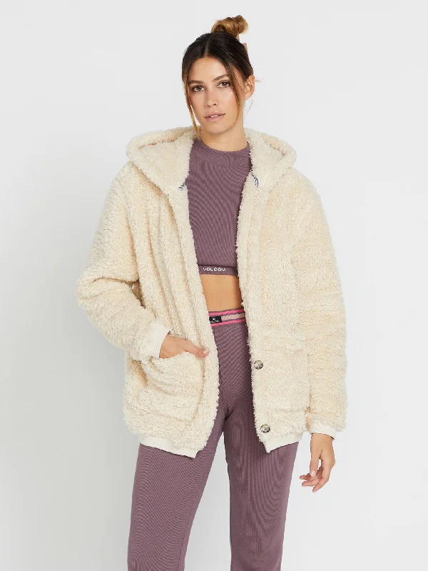 Women's moto jackets with a lace - up front for a unique and stylish touchFyresyde Body Wrap Jacket - Cloud