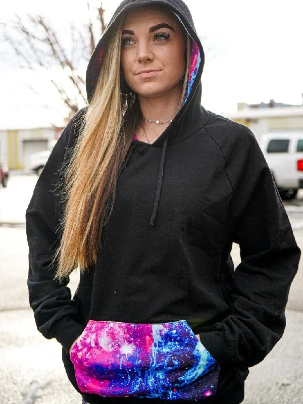 Women's hoodie with a glittery print for a glamorous and sparkly appearanceGalaxy 2.0 Contrast Unisex Hoodie