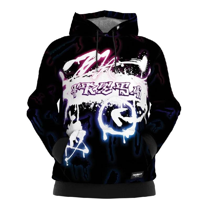 Women's oversized cropped hoodie with drawstrings for a trendy lookGhostly Fresh Hoodie