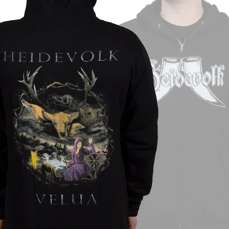 Women's sweatshirt with a mesh panel insert for breathability during workoutsHeidevolk "Velua" Zip Hoodie