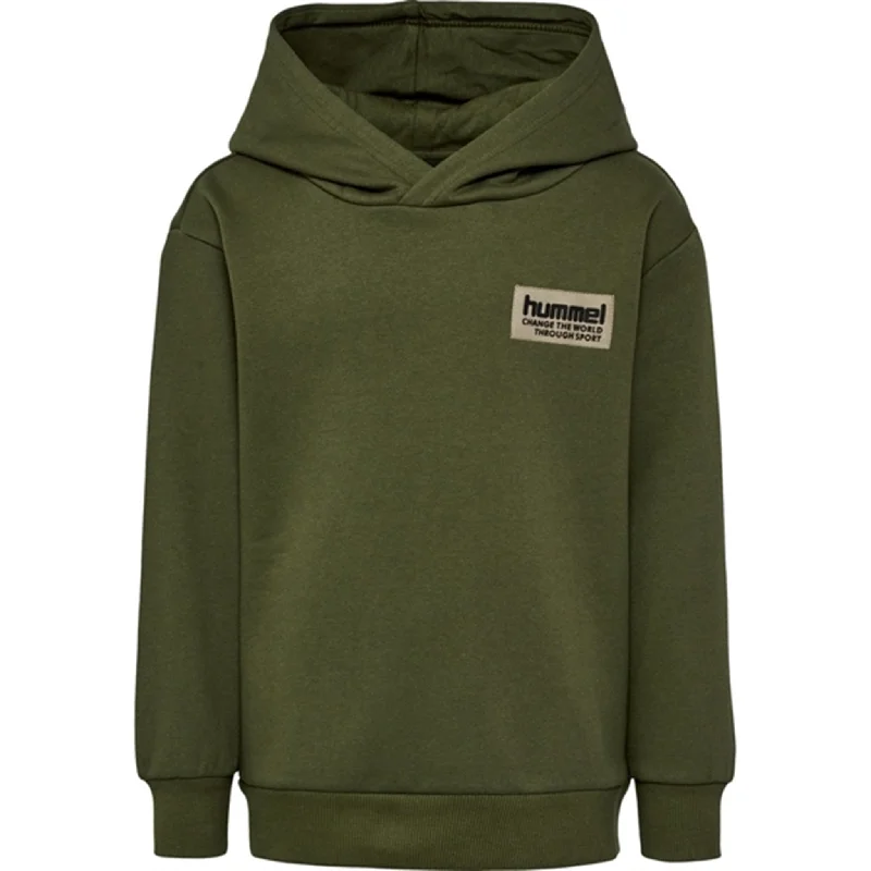 Women's hoodie with a glittery print for a glamorous and sparkly appearanceHummel Olive Night Dare Hoodie