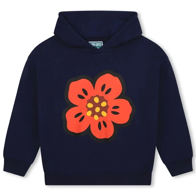 Women's oversized cropped hoodie with drawstrings for a trendy lookKenzo Navy Hoodie