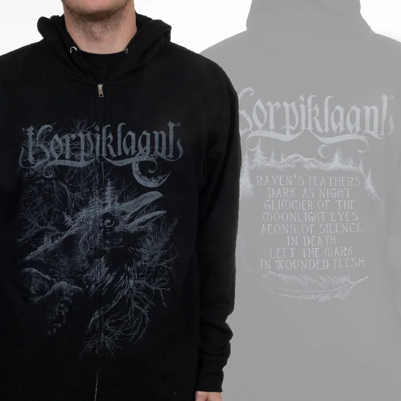 Women's sherpa - lined hoodie for extreme cold weather outdoor activitiesKorpiklaani "Raven" Zip Hoodie