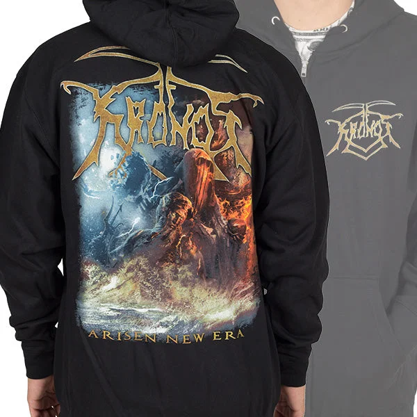 Women's fleece - lined hoodie with thumbholes for warmth in winterKronos "Arisen New Era" Zip Hoodie