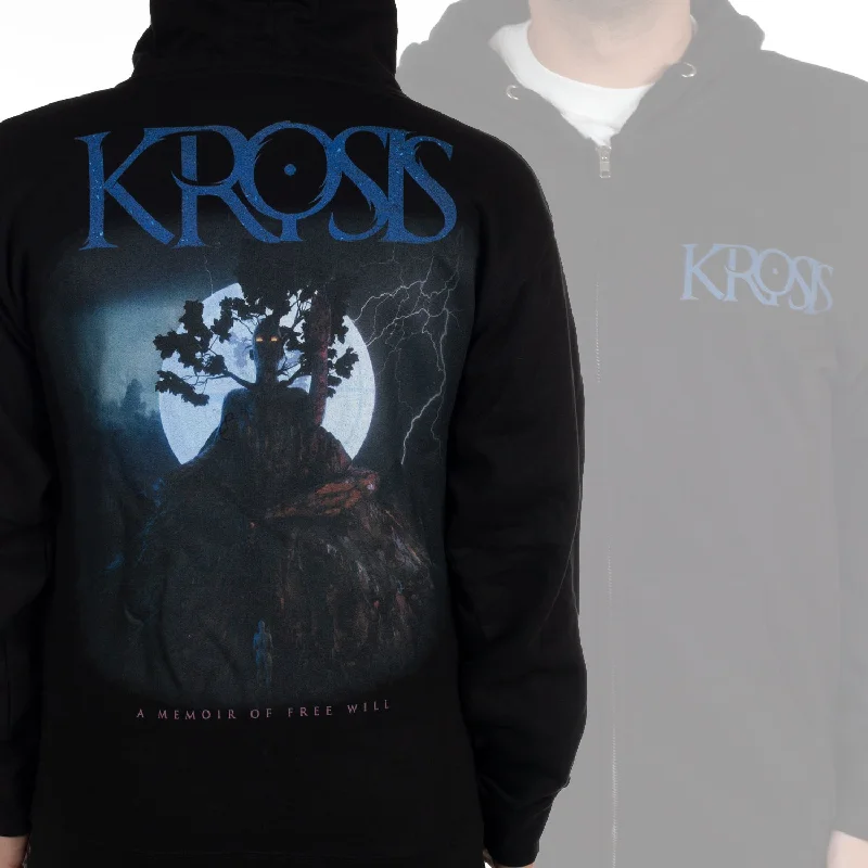 Women's tie - dye hoodie in bright colors for a retro and eye - catching styleKrosis "A Memoir of Free Will" Zip Hoodie