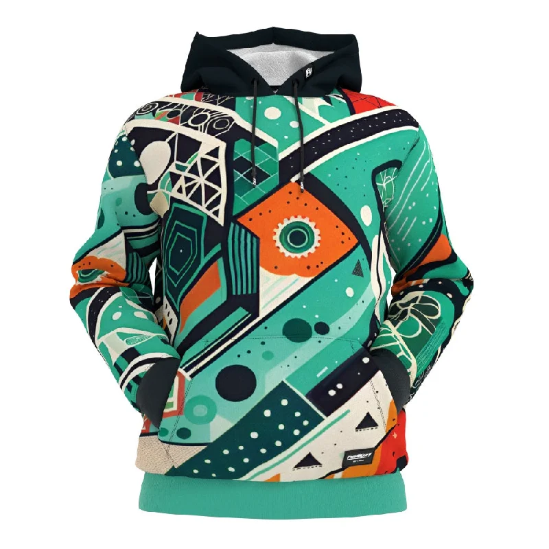 Women's cropped sweatshirt with a slogan graphic for a fun and expressive lookMantra Hoodie