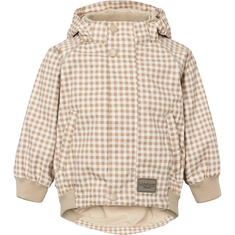 Women's long - length wool blend jackets for a warm and stylish winter lookMarMar Olio Jacket Gingham Check Technical Summer Outerwear