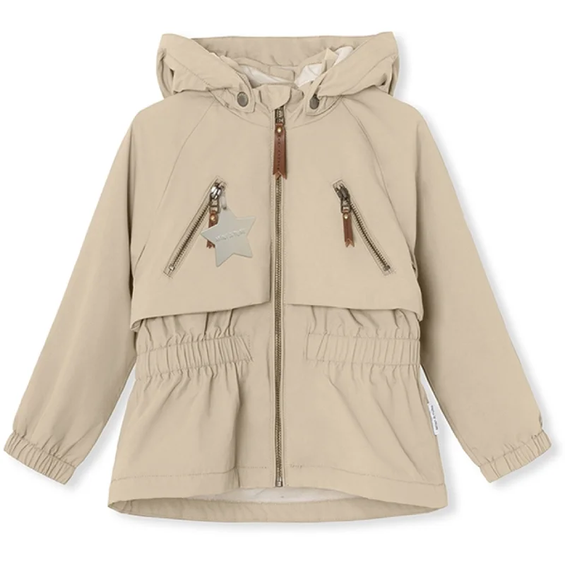 Women's trench coats with a removable belt for customizable stylingMINI A TURE ALGEA Spring Jacket w/Fleece Lining Sesame