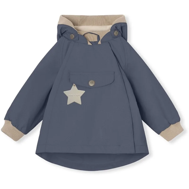Women's long - line cardigan jackets in a soft knit for a cozy and elegant lookMINI A TURE WAI Spring Jacket w/Fleece Lining Ombre Blue
