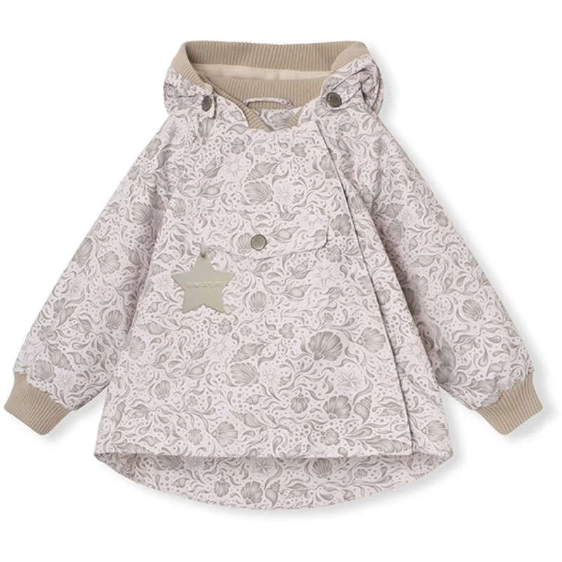 Women's military - style jackets with epaulets for a tough and fashionable appearanceMINI A TURE WAI Spring Jacket w/Fleece Lining Printed Print Fossilized Shells