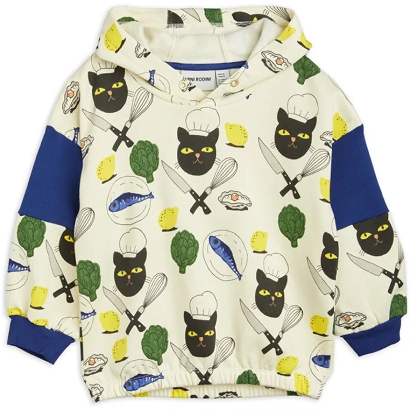 Mini Rodini Chef Cat Aop Hoodie Multi