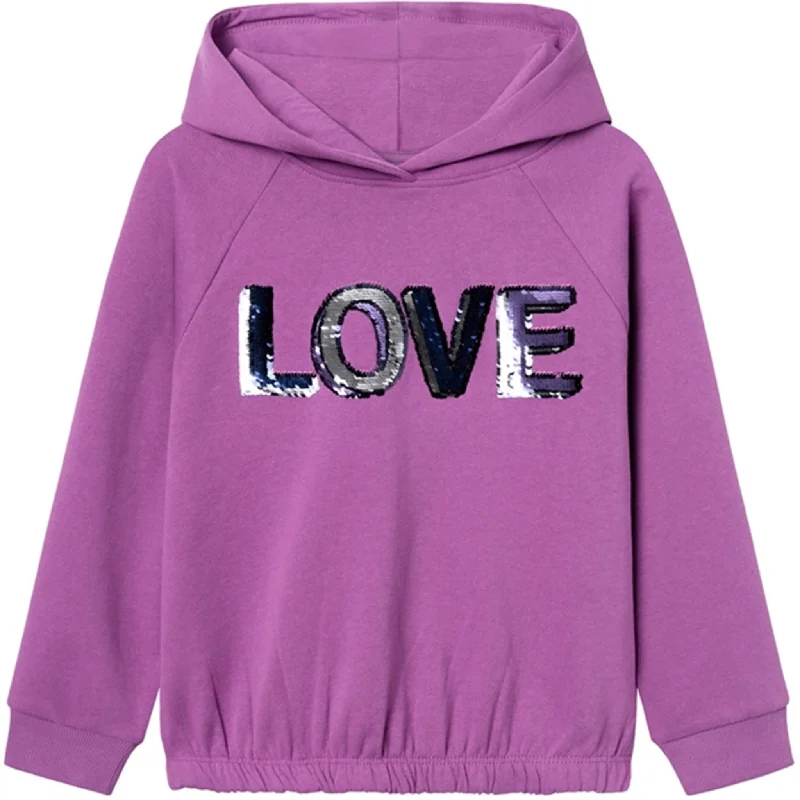 Women's tie - front hoodie in a lightweight fabric for summer layeringName it Hyacinth Violet Rida Sweat Hoodie