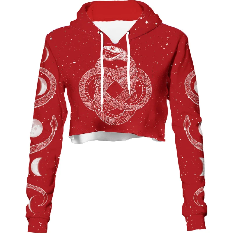 Ouroboros Crop Hoodie - Red Edition