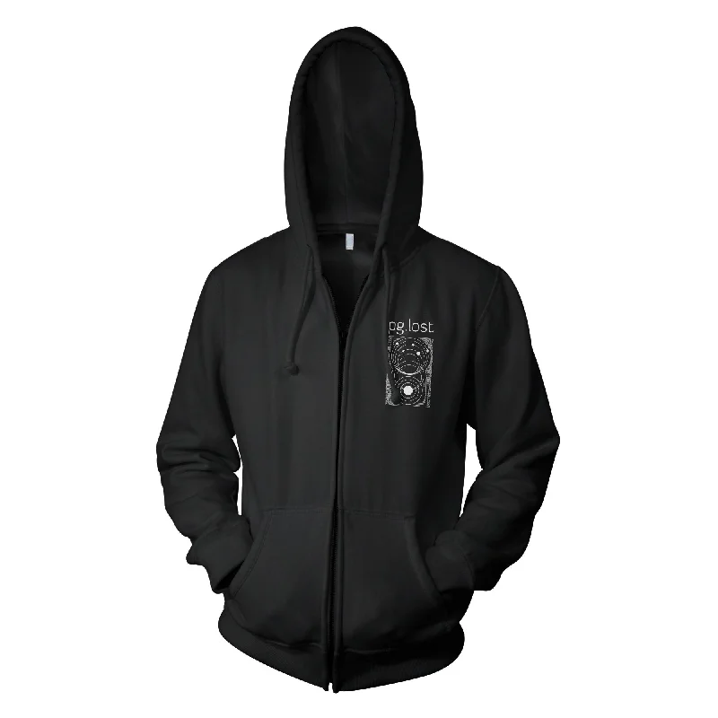 Women's oversized cropped hoodie with drawstrings for a trendy lookPg.lost "Versus" Zip Hoodie