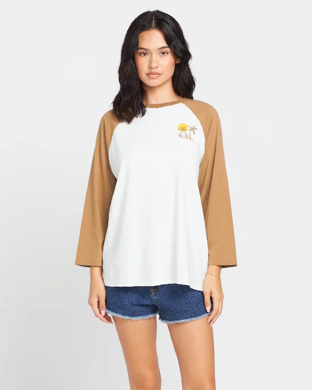 Women's long - length wool blend jackets for a warm and stylish winter lookPitch It To Me Long Sleeve Tee - Vintage Brown