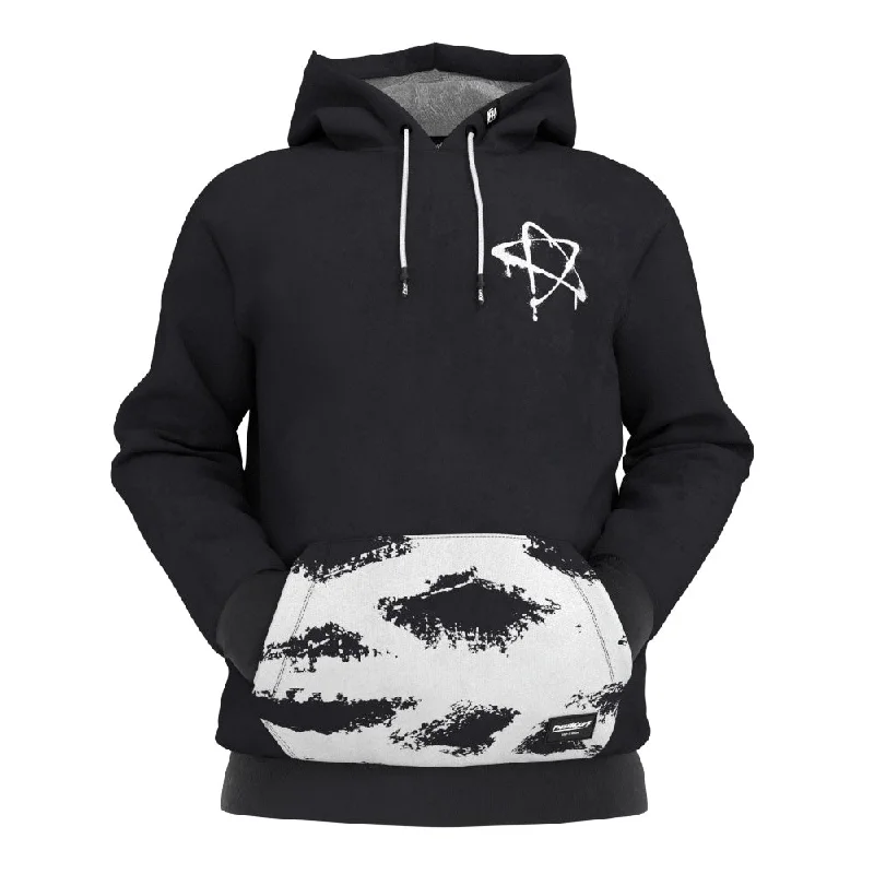 Women's hoodie with a kangaroo pocket and a pom - pom drawstring for added charmS.Academy Hoodie