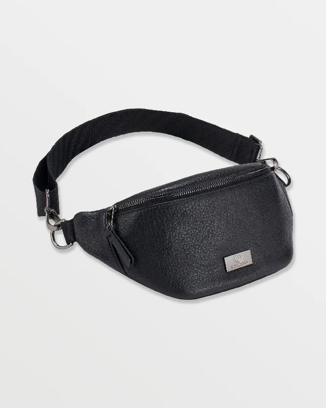 Women's trench coats with a removable belt for customizable stylingStrapped Waistpack - Black