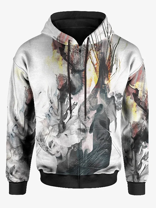 Women's crew - neck sweatshirt in a heather gray shade for a classic and versatile optionSymphonia Zip Up Hoodie