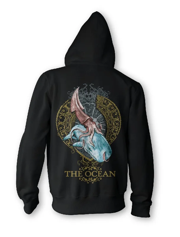 The Ocean "Whale Vs Squid" Zip Hoodie